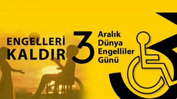 İlçe Milli Eğitim Müdürümüz Ercan Gülsuyunun 3 Aralık Dünya Engelliler Günü Kutlama Mesajı